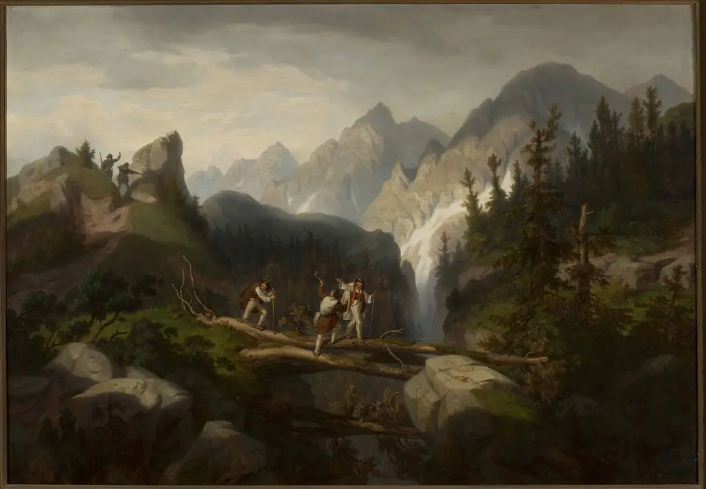 Smugglers in the Tatra Mountains, by Alfred Schouppé