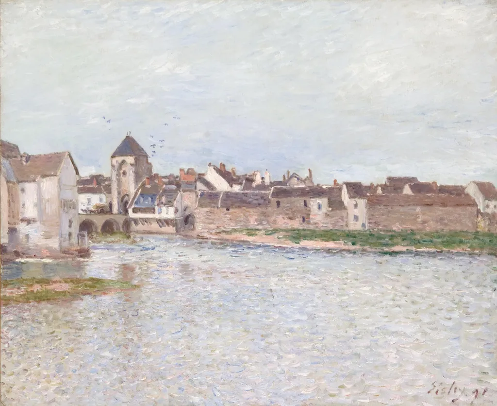 Bridge at Moret-sur-Loing, by Alfred Sisley, oil, 1896