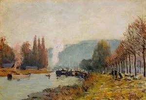 La Seine à Bougival, by Alfred Sisley, oil, 1873