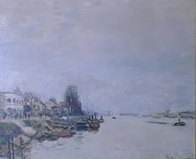 La Seine au Point du jour (D. 297), by Alfred Sisley, oil, 1890