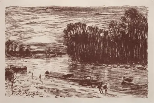 On the Banks of the Loing, by Alfred Sisley