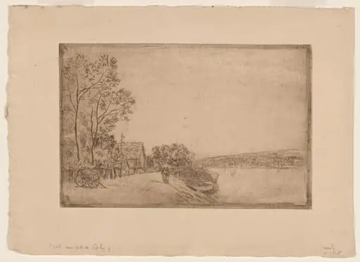 On the Banks of the Loing: The Cart, by Alfred Sisley