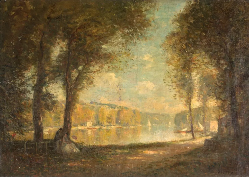 Paisaje, by Alfred Sisley, oil, 1801