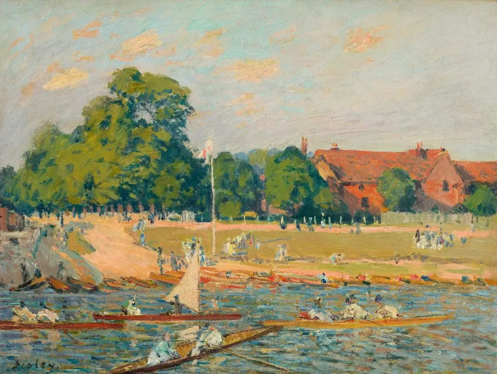 Regatta at Hampton Court, by Alfred Sisley