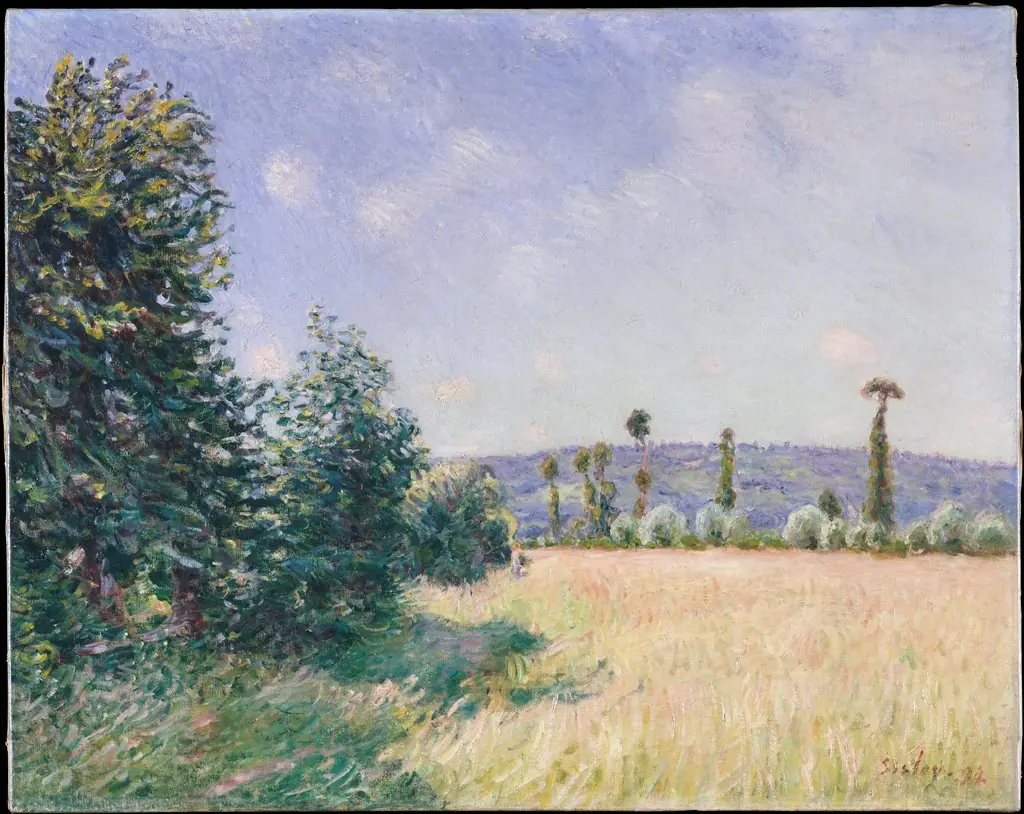 Sahurs Meadows in Morning Sun, by Alfred Sisley