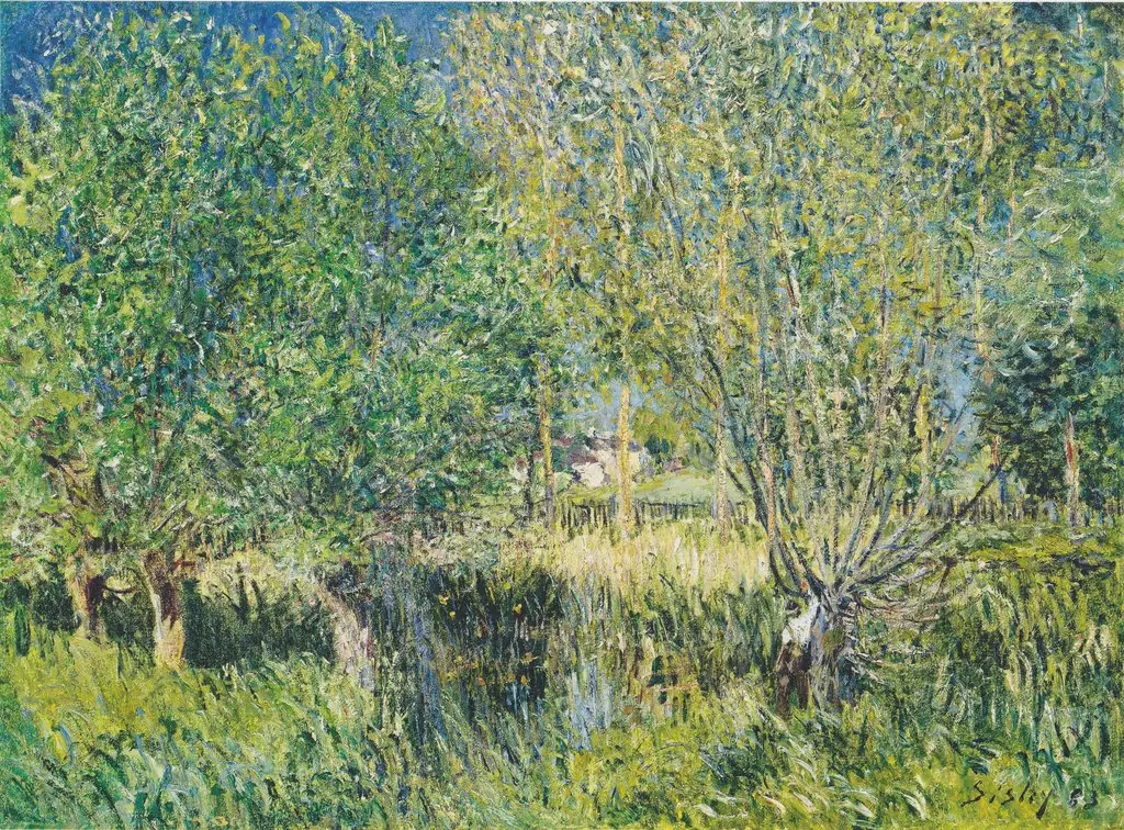 Saules au bord de l'Orvanne, by Alfred Sisley