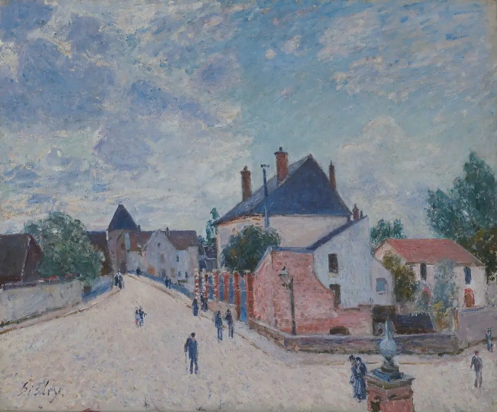 Street in Moret, by Alfred Sisley