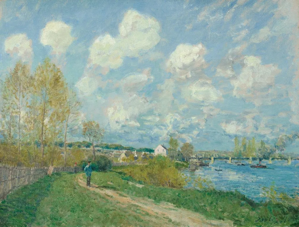 Summer at Bougival, by Alfred Sisley, oil, 1888