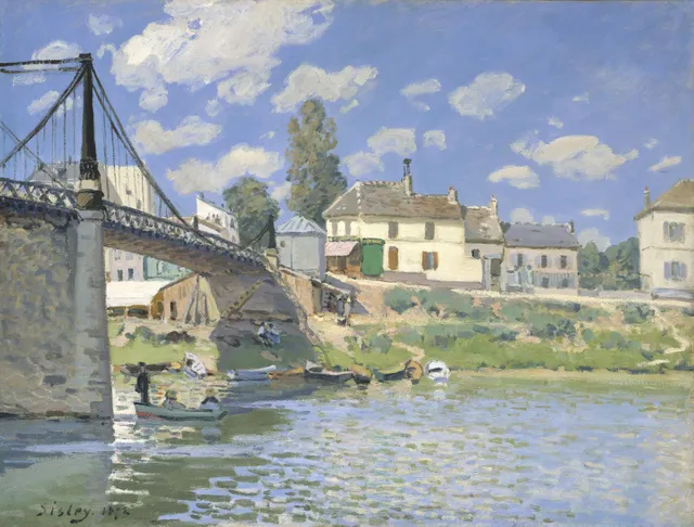 The Bridge at Villeneuve-la-Garenne — Alfred Sisley