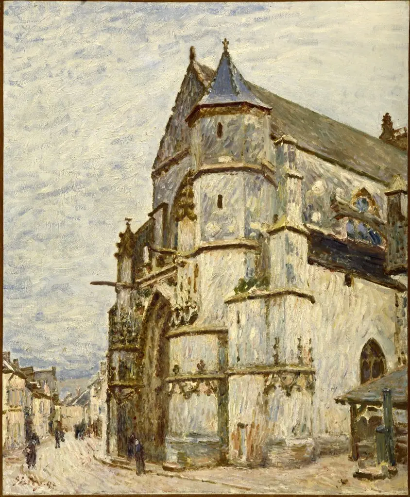 The Church in Moret after the Rain, by Alfred Sisley