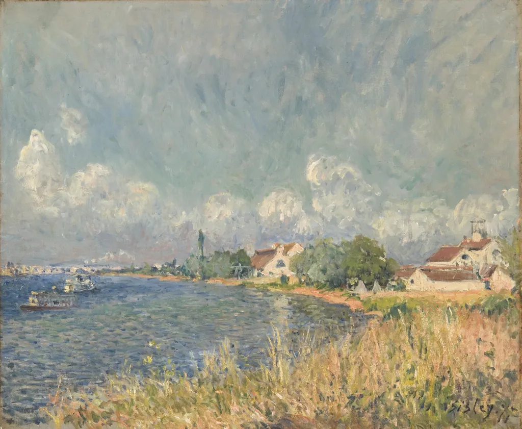 The Seine at Billancourt, by Alfred Sisley, oil, 1889