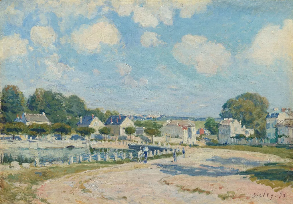 Watering Place at Marly, by Alfred Sisley, oil, 1875