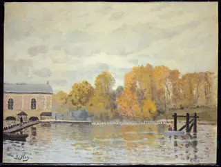 Waterworks at Marly, by Alfred Sisley, 1888