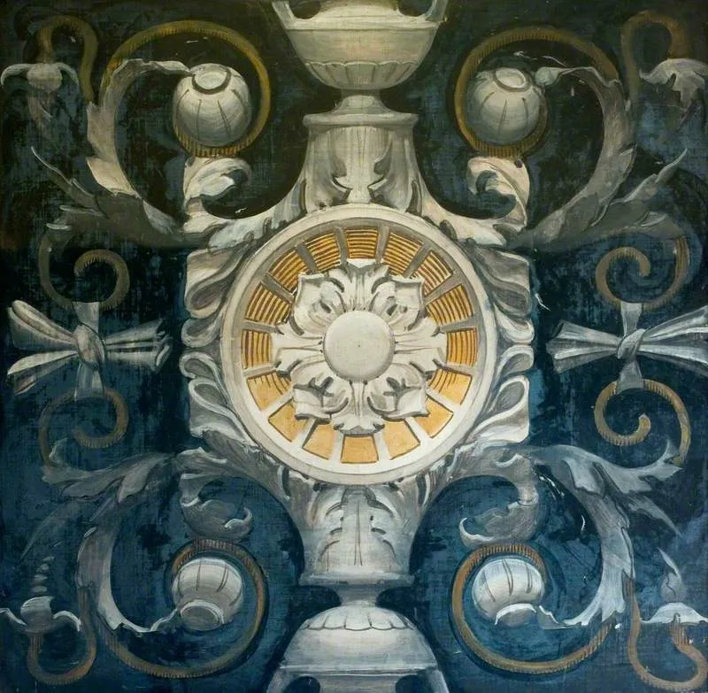 Design for a Decorative Panel, by Alfred Stevens, oil, 1873