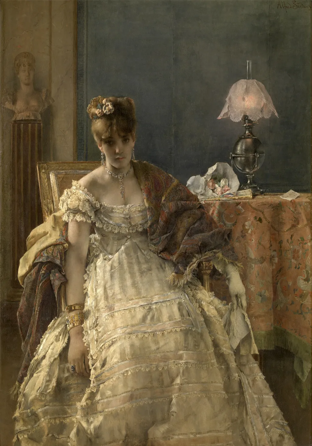Desperate, by Alfred Stevens, oil, 1873