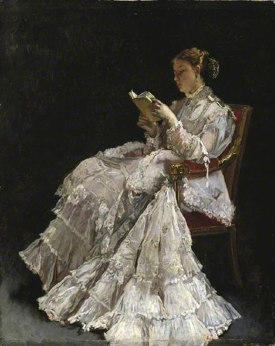 La Liseuse, by Alfred Stevens, oil, 1873