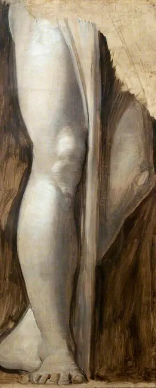 Limbs of Left Figure (cartoon for the south wall, dining room, Dorchester House), by Alfred Stevens