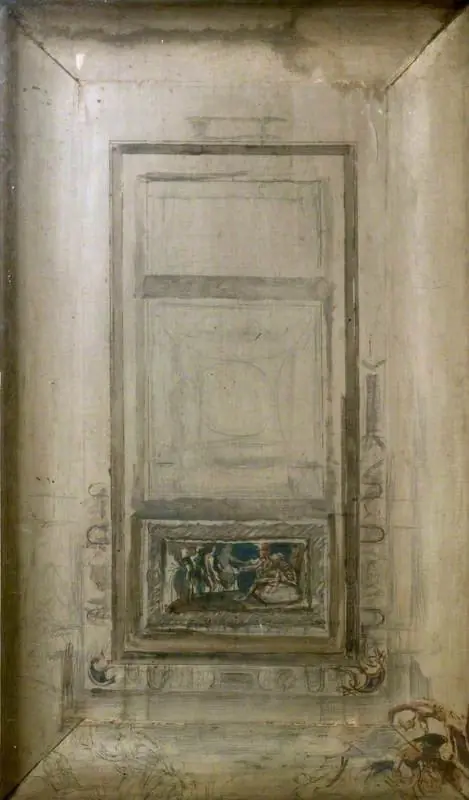 Model of the Ceiling of the Dining Room, Dorchester House: Decoration of the South Wall of the Cove, by Alfred Stevens