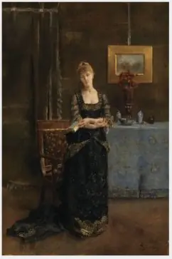 Woman in a Black Dress, by Alfred Stevens