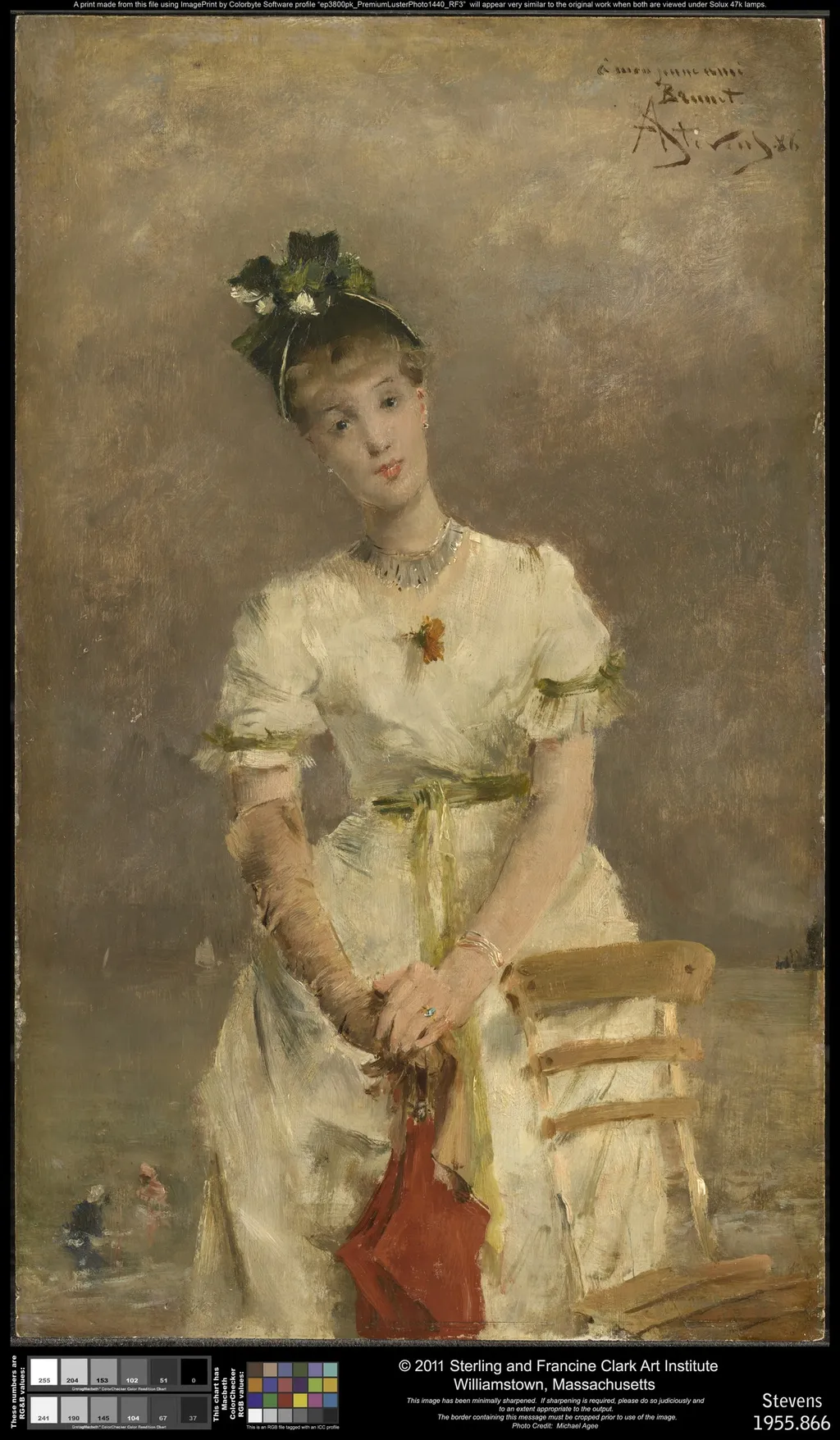 Young Woman by the Sea, by Alfred Stevens, oil, 1894