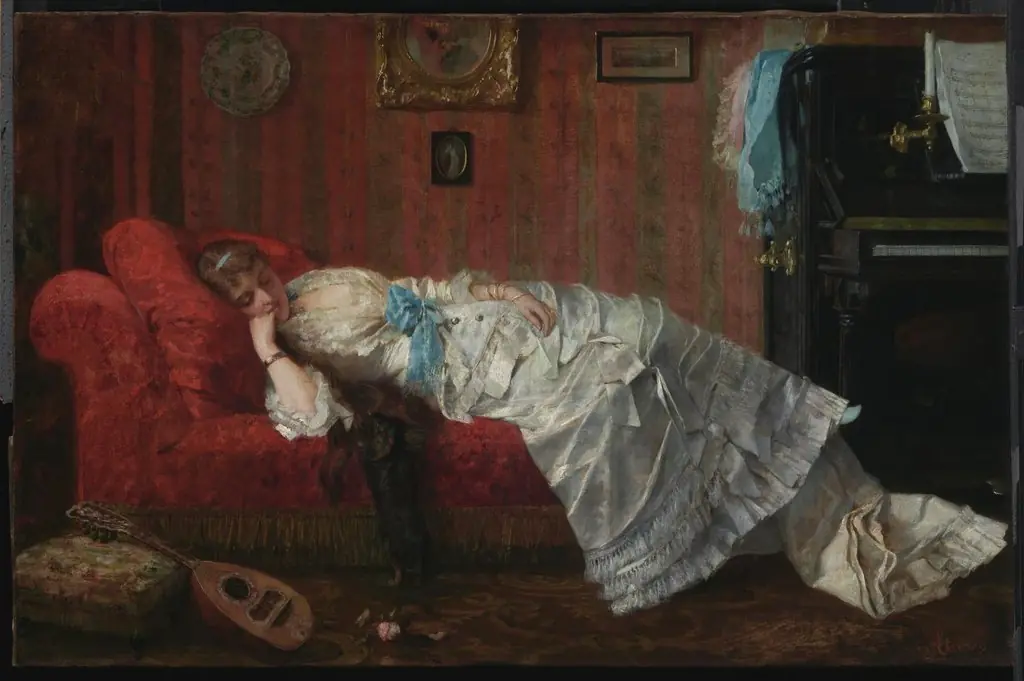 Young Woman Resting in a Music Room, by Alfred Stevens