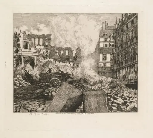 Paris en Train. Démolition du théâtre du Vaudeville: rue du Dix-Decembre, by Alfred Taiée