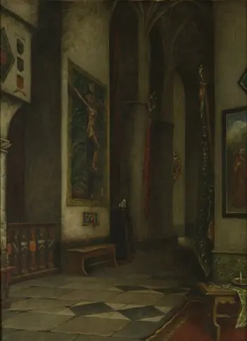 Interior of a church, by Alfred Verhaeren