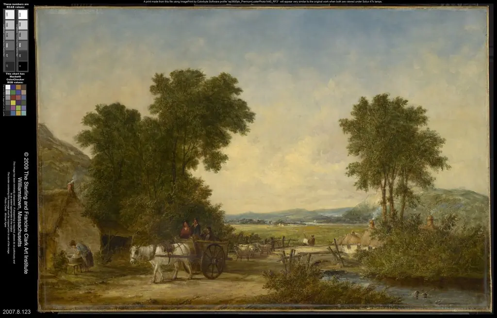 Wooded Country Landscape with Figures in a Cart, by Alfred Vickers