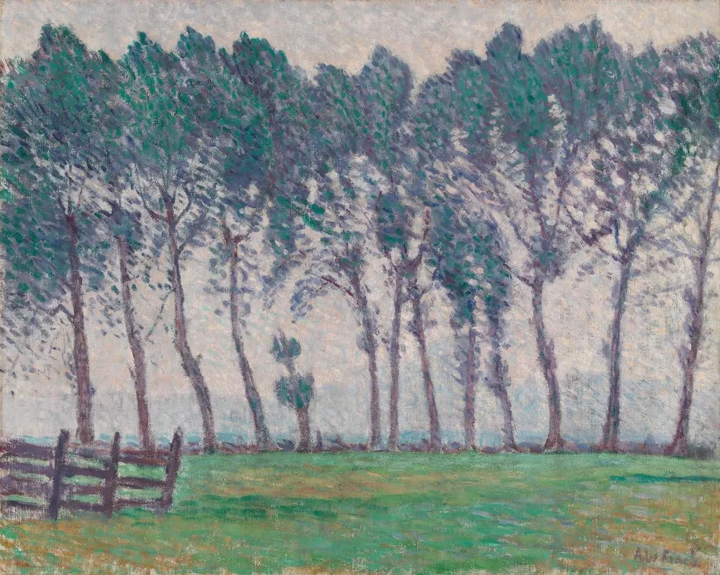 Sadesää Hampton Courtissa (Maisema Twickenhamista), by Alfred William Finch, unspecified