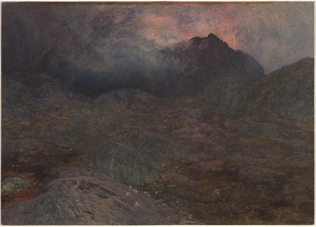 Cwm Trifaen, by Alfred William Hunt, 1857