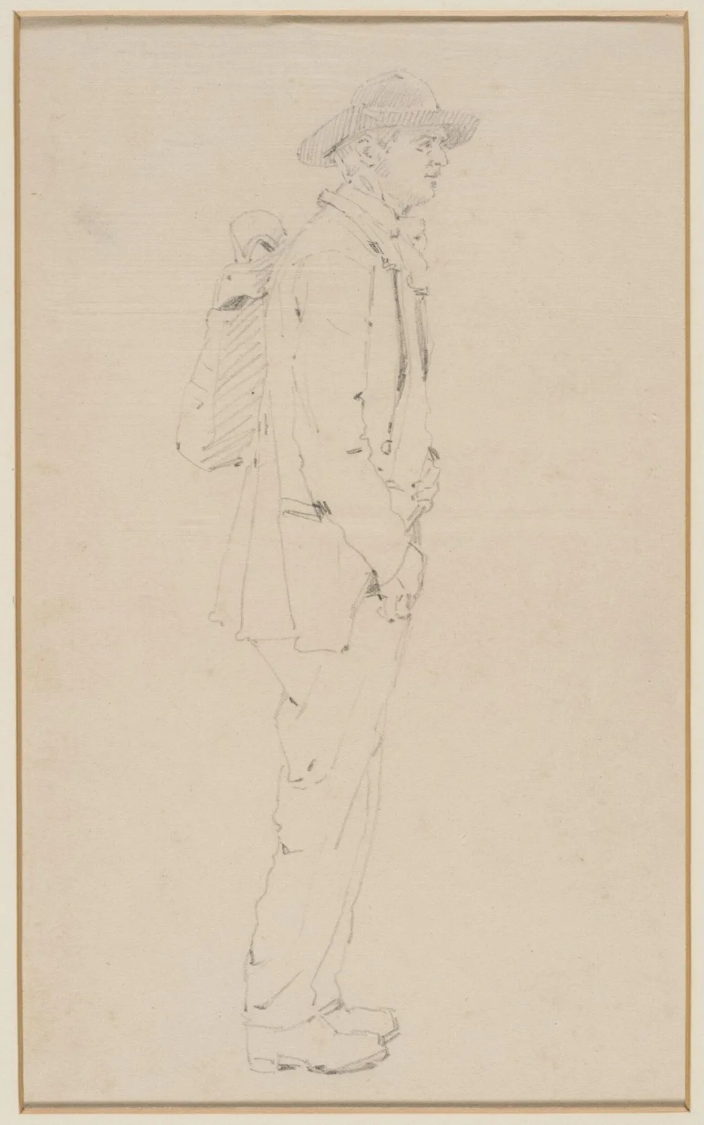 Drawing of a man, by Alfred William Rich, 1898