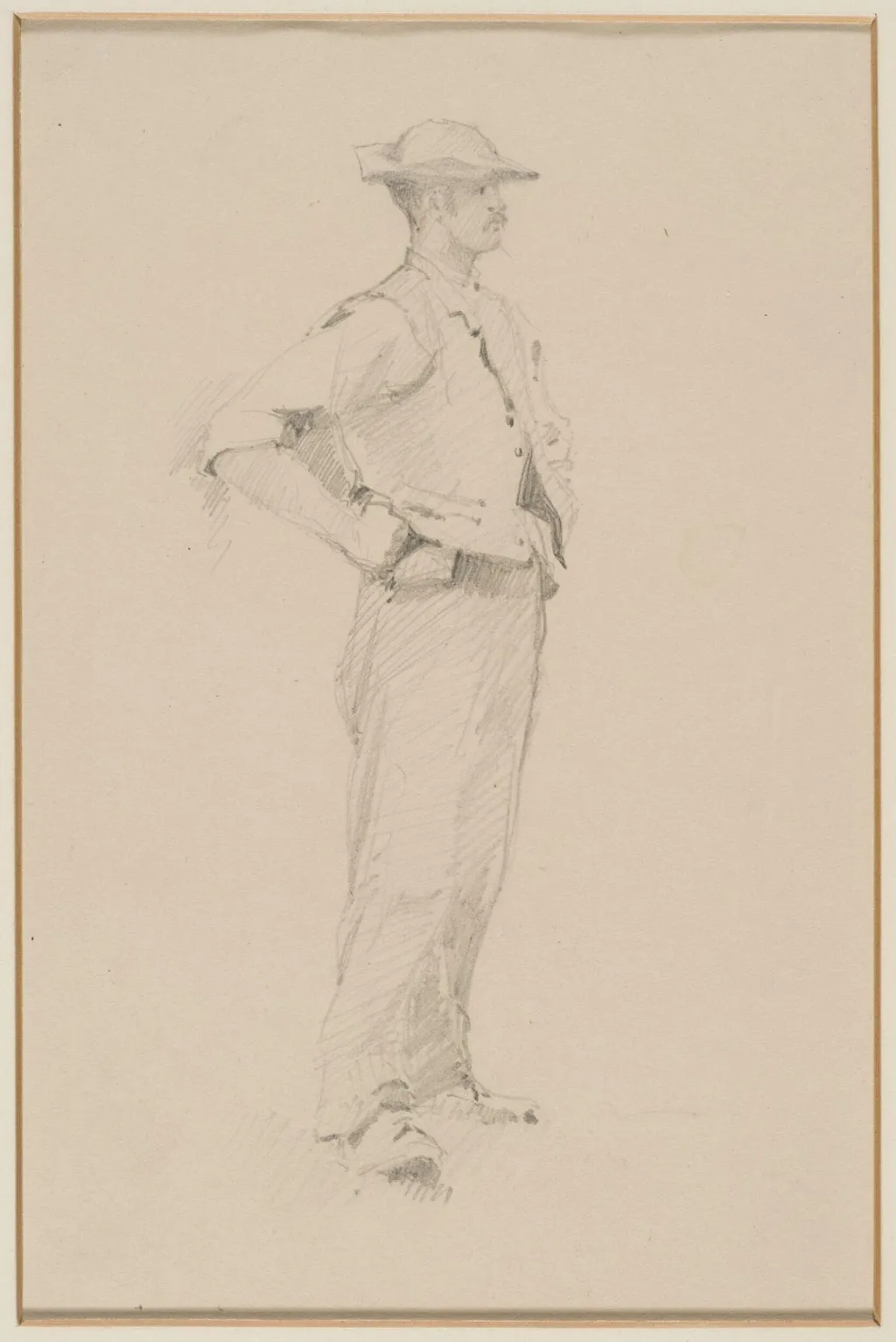 Drawings of a man, by Alfred William Rich, 1898