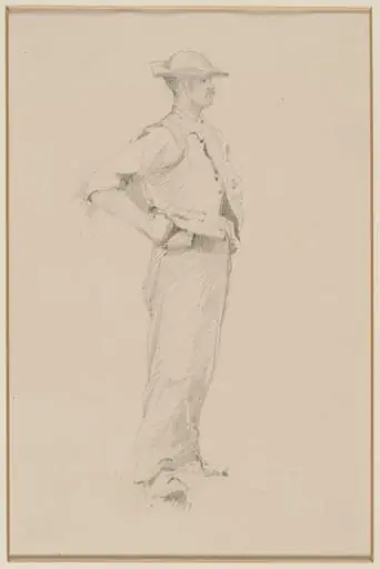 Drawings of a man, by Alfred William Rich