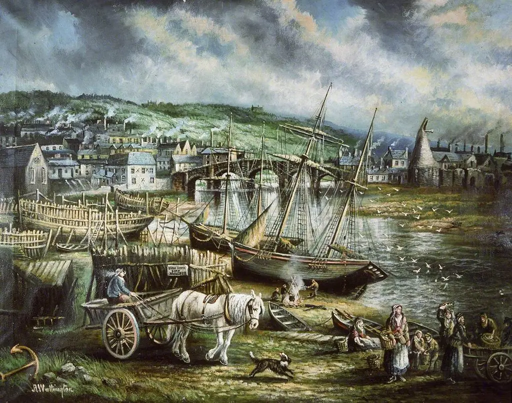 Aberystwyth Harbour, by Alfred Worthington