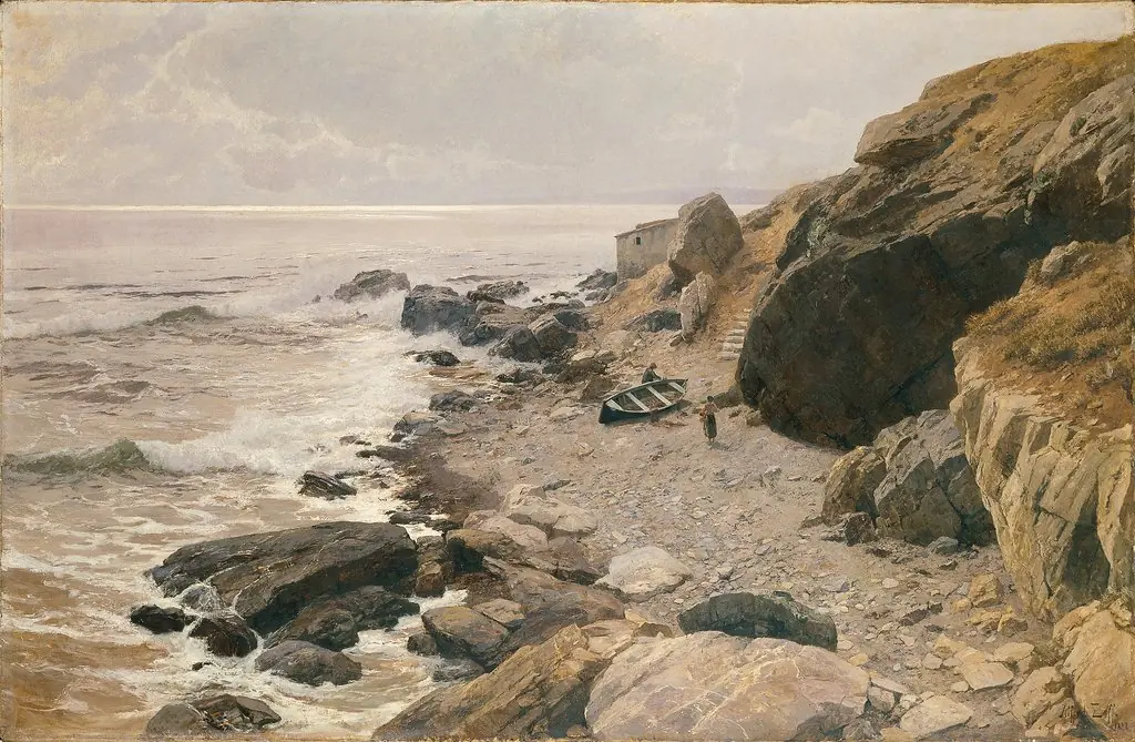 An der Riviera (felsige Küste), by Alfred Zoff