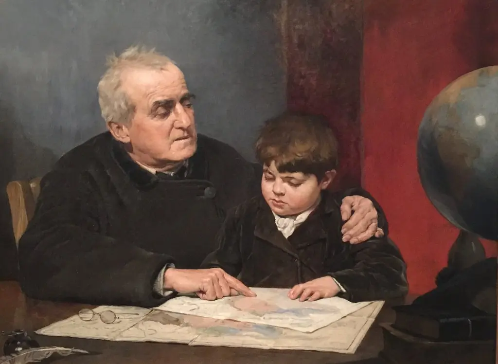 The geography lesson, by Alfredo Valenzuela Puelma