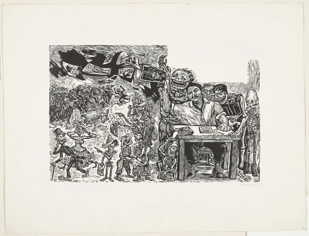 Untitled, by Alfredo Zalce, ink, 1948