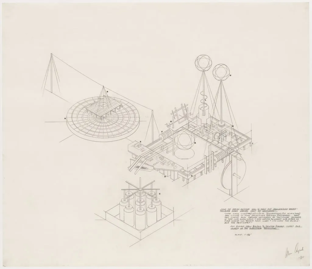 Untitled, by Alice Aycock, graphite, 1980