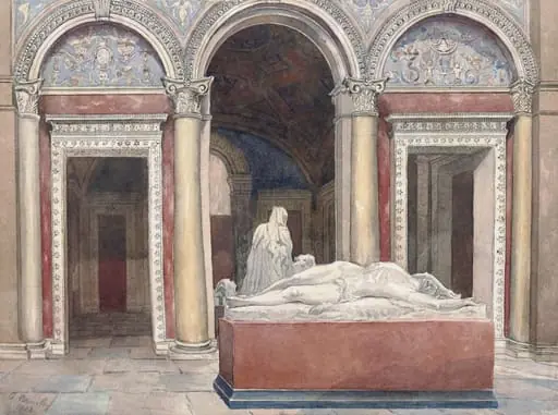 Interior of Crystal Palace, Italian vestibule, by Alice Brinsley