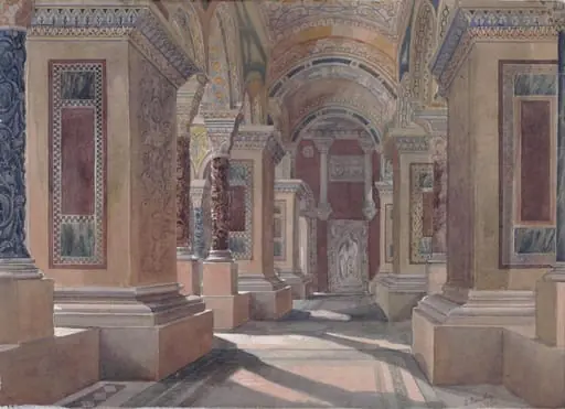 Interior of the Byzantine Court at Crystal Palace, by Alice Brinsley