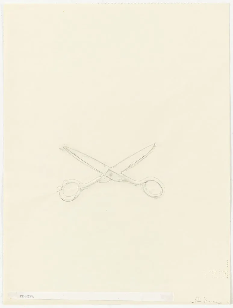 Untitled, by Alighiero Boetti, graphite, 1973
