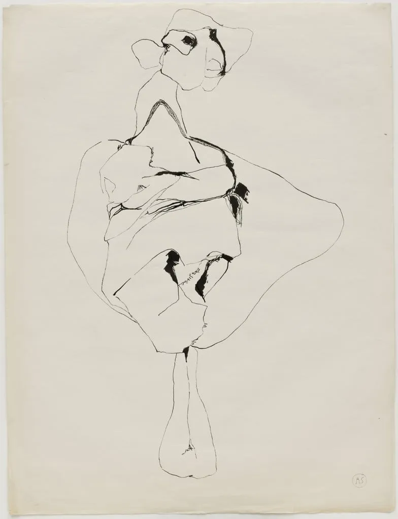 Untitled, by Alina Szapocznikow, ink, 1970