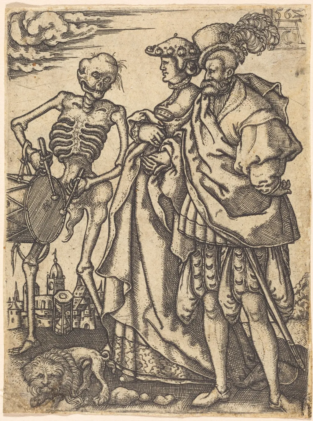 Dance of Death I, by Allaert Claesz, ink