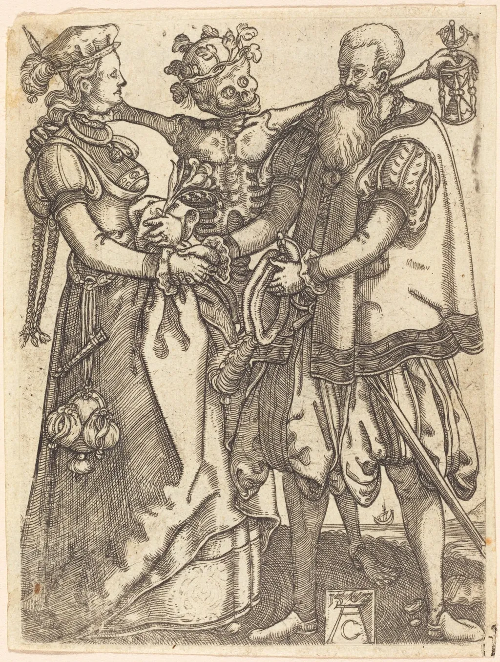 Dance of Death IV, by Allaert Claesz, ink