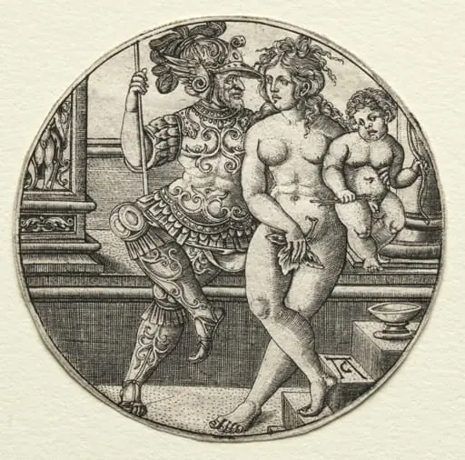 Mars, Venus, and Cupid, by Allaert Claesz
