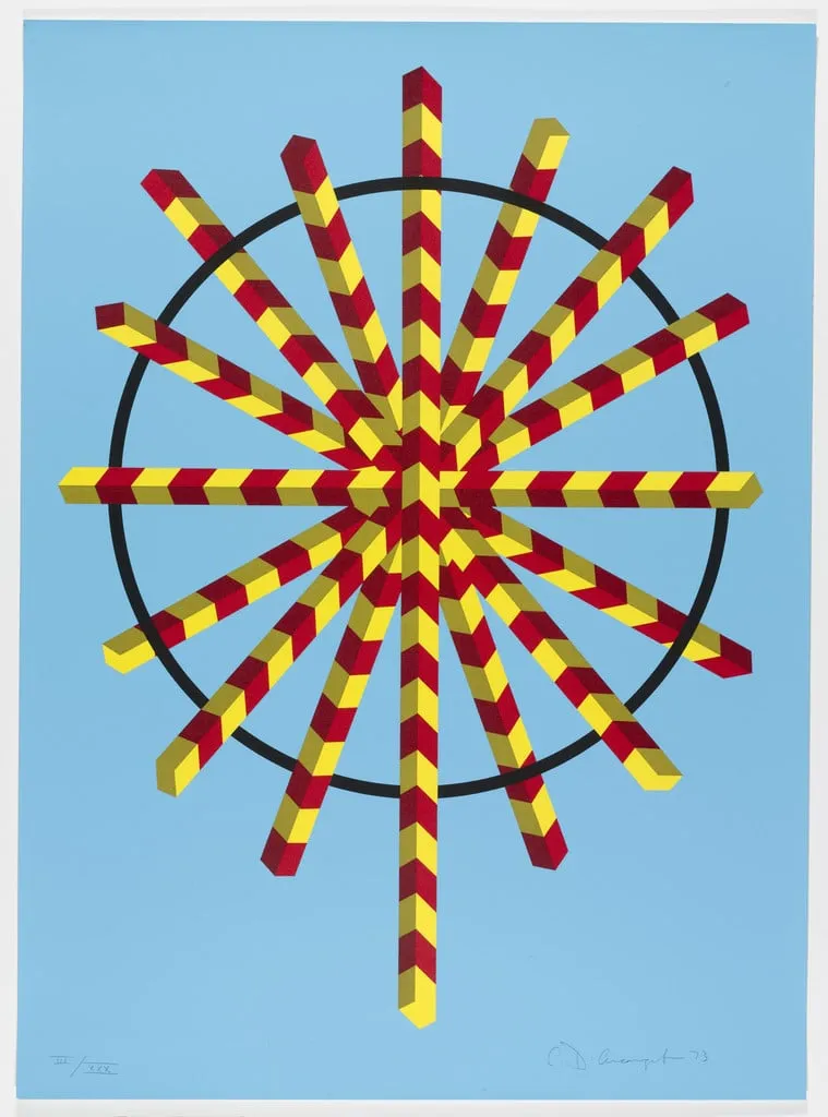 Untitled, by Allan D'Arcangelo, ink, 1973