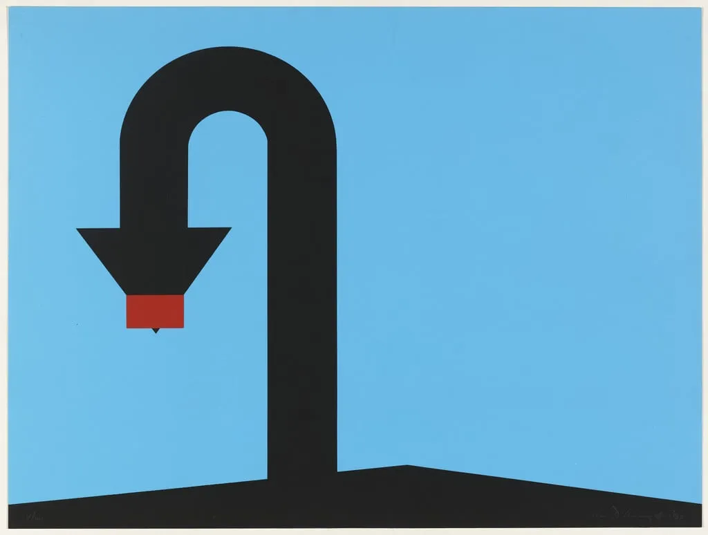 Untitled, by Allan D'Arcangelo, ink, 1967