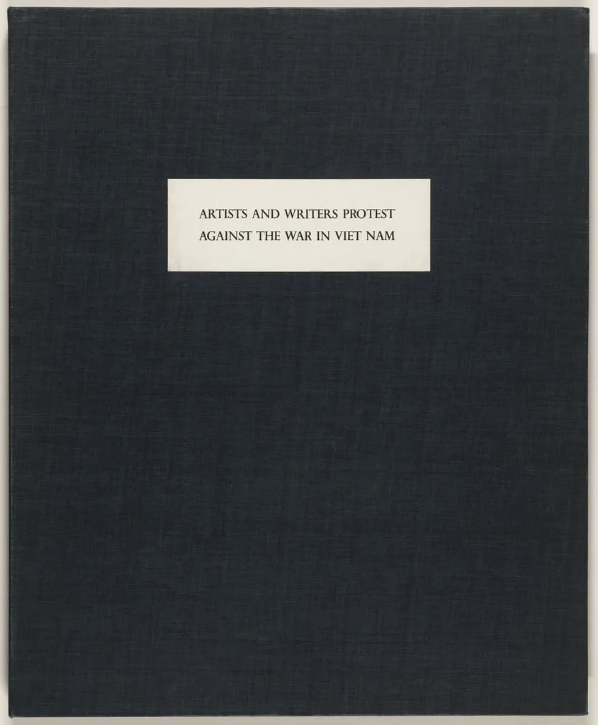 Untitled, by Allan D'Arcangelo, Louise Nevelson, Paul Burlin, George Sugarman, Charles Cajori, Rudolf Baranik, Leon Golub, Adja Yunkers, Irving Petlin, Ad Reinhardt, Jack Sonenberg, Carol Summers, David Weinrib, William Copley, Mark di Suvero, Various Artists Charles Hinman, ink, 1966
