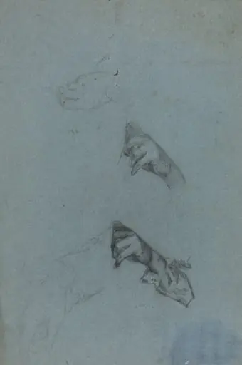 Hand Studies [verso], by Allan Ramsay