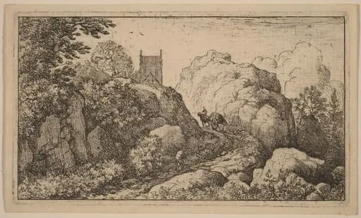 Cart in a Narrow Pass, by Allart van Everdingen
